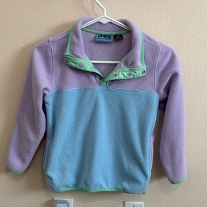 Pulse Colorblock Fleece Pullover in Lavender, Light Blue & Mint Trim